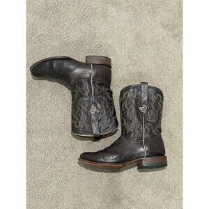 Resistol Ranch by Lucchese Brown Cowboy Boots Leather Men's 9.5 EE Rodeo Western